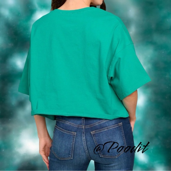 PEACH LOVE CALIFORNIA feeling lucky crop top S M L - Picture 4 of 9